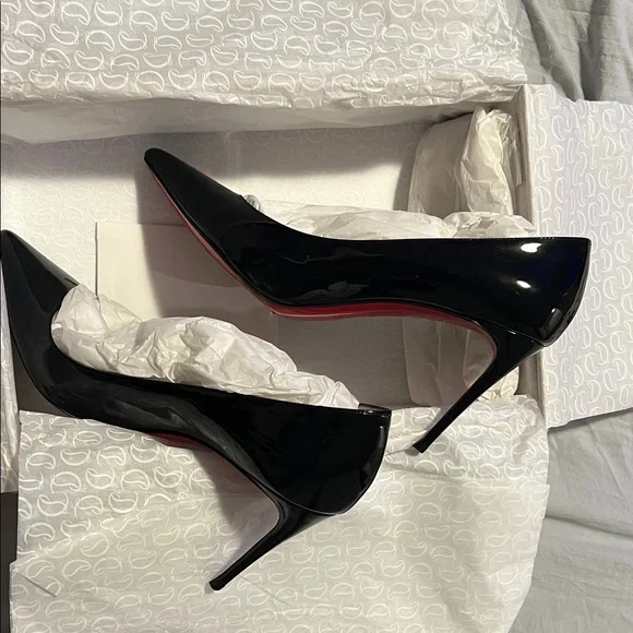 Christian Louboutin Black Heels Kate 85mm Patent Leather - Picture 3 of 6